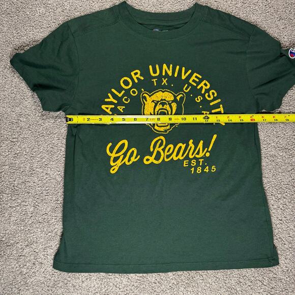 Champion Women’s Baylor University Green Yellow Tee T-Shirt Size Small - Picture 6 of 6